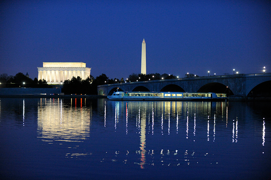 City Cruise at night in Washington DC