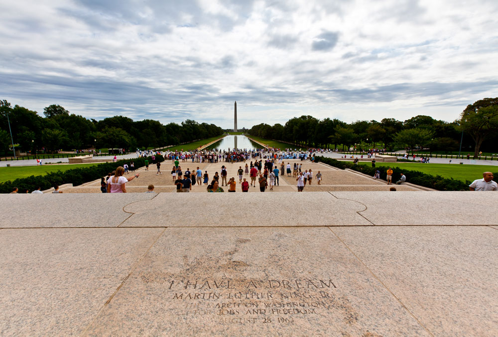 Martin Luther King, Jr.가 Lincoln Memorial Steps에서 "I Have a Dream"연설을 한 곳-National Mall-Washington, DC