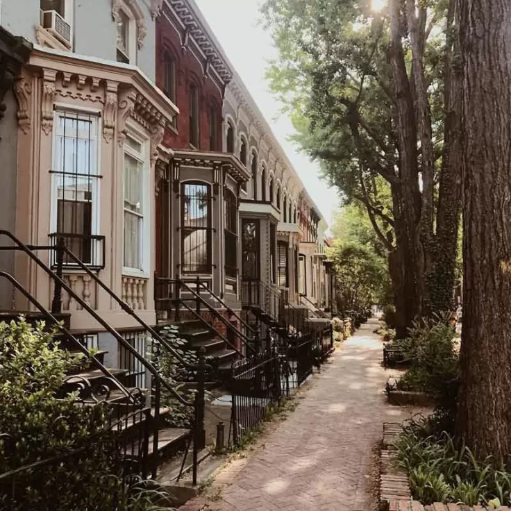 @capitalcameron - Swann Street rowhouses near Logan Circle - Places to go near 14th Street in Washington, DC