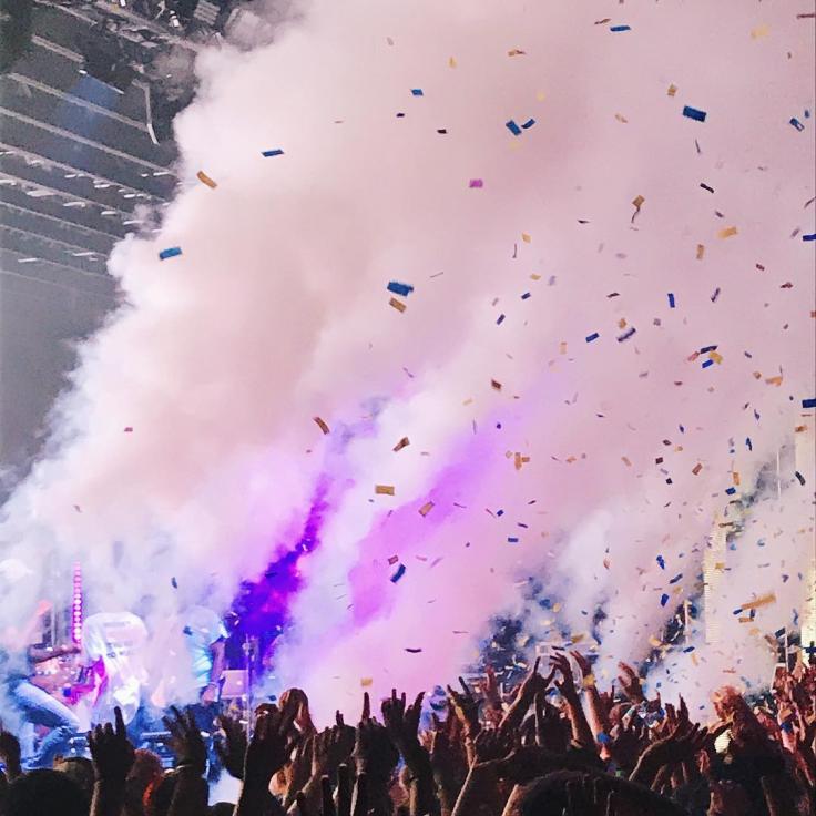 Echostage concert with confetti