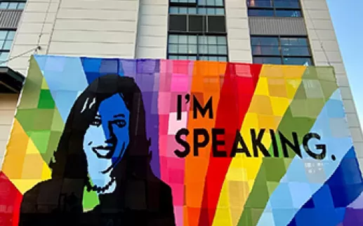 VP Kamala Harris I'm Speaking mural in The Wharf
