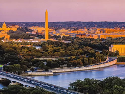 National Mall during golden hour