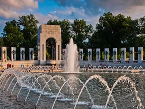 WWII Memorial during Summer