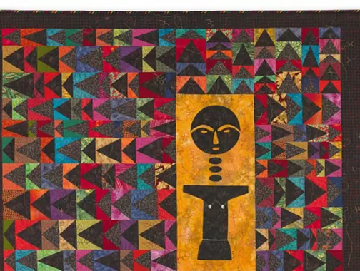 Piece of Quilt from We Gather at the Edge: Contemporary Quilts by Black Women Artists