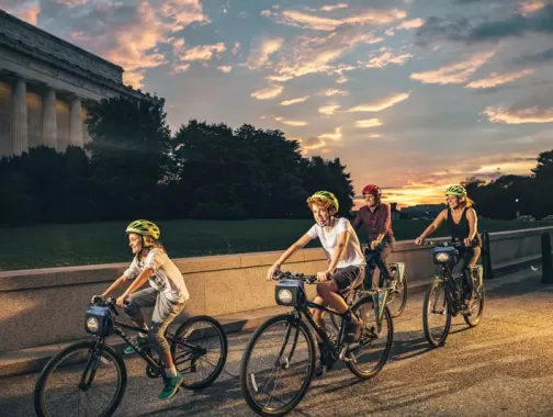 Family on Bike and Roll tour of the National Mall - Family friendly tours and activities in Washington, DC