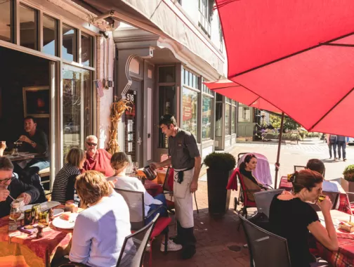 Outdoor patio at Belga Cafe on Barracks Row - Restaurant on Capitol Hill in Washington, DC
