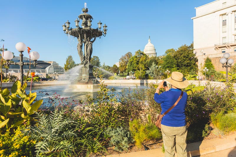 Giardino botanico degli Stati Uniti sul National Mall - Museo gratuito a Washington, DC