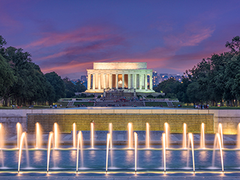 Monumento a Lincoln de noche