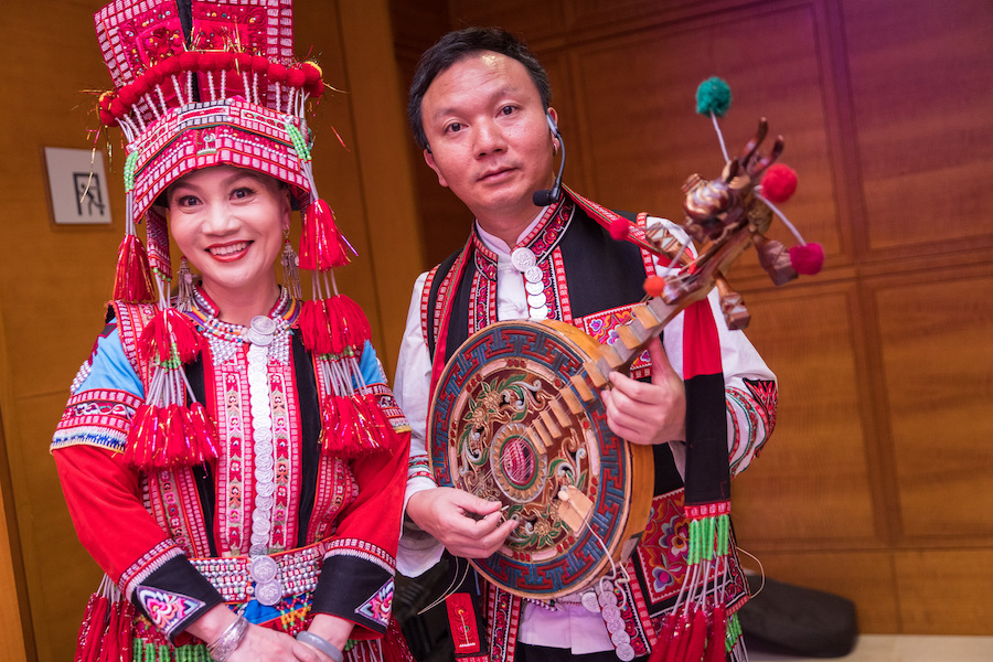 A couple in traditional dress