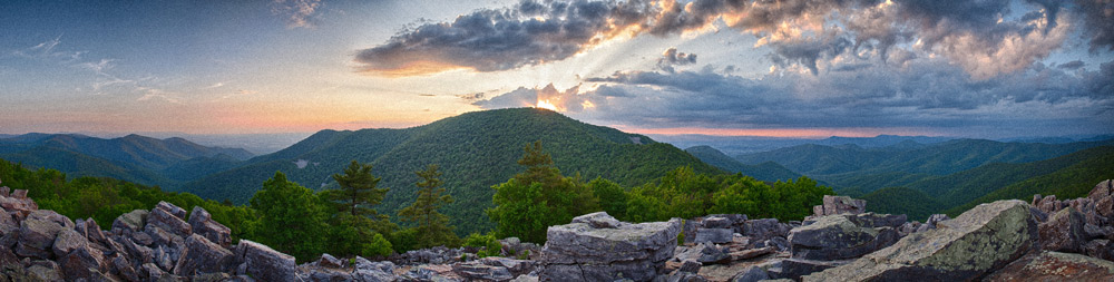 Blackrock Summit Sunset - Shenandoah National Park