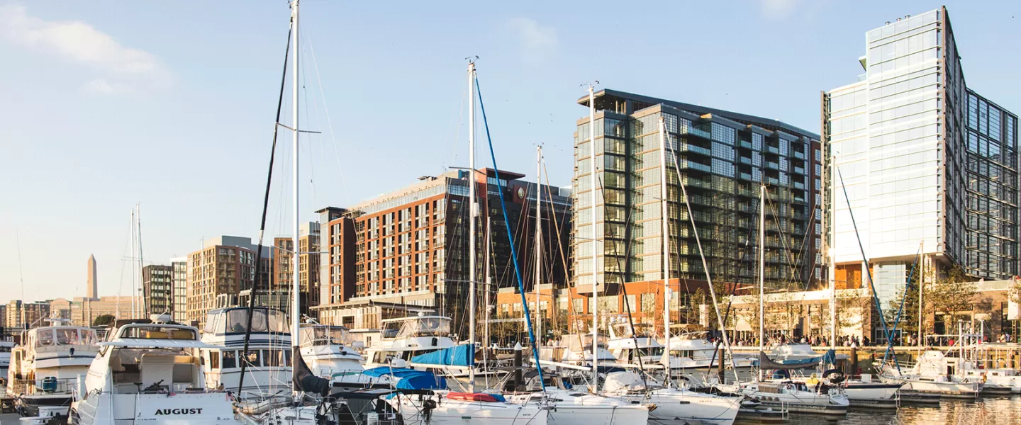 The Wharf waterfront during the day