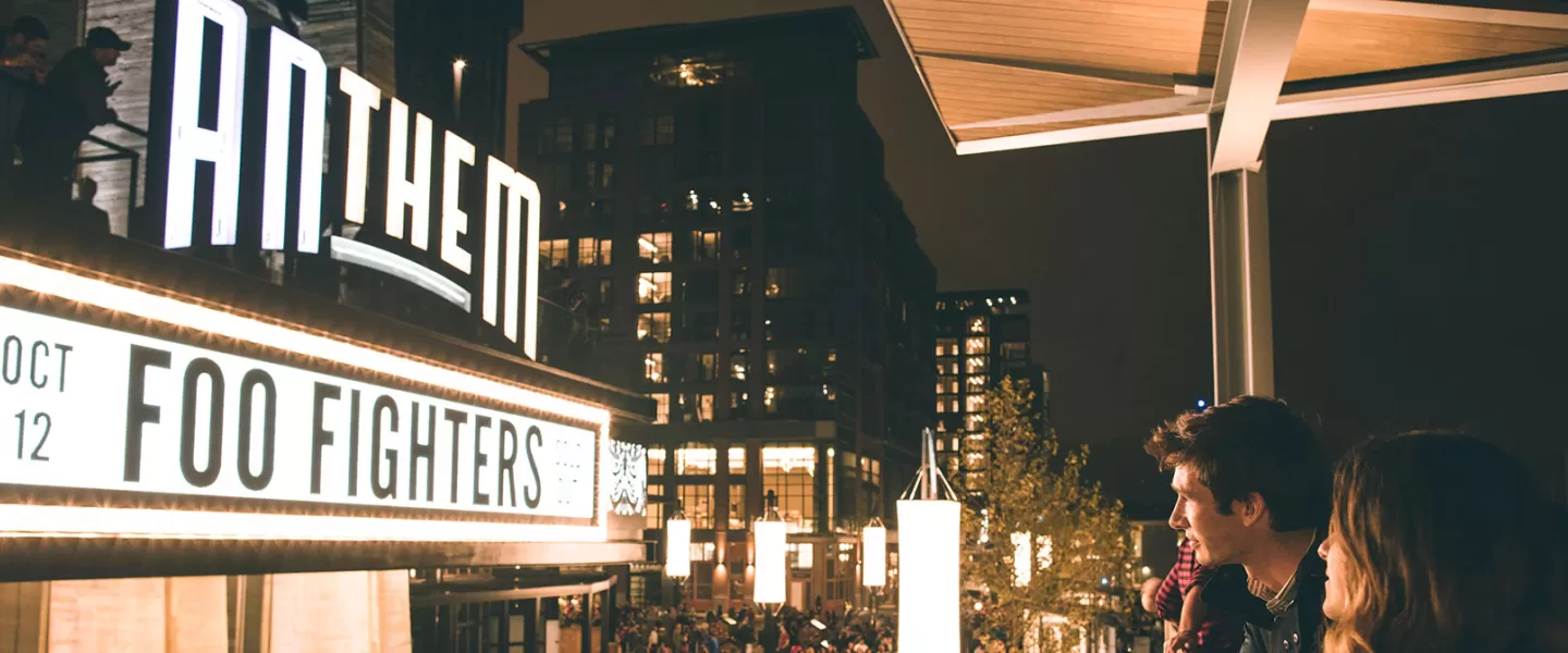 Anthem marquee sign at The Wharf