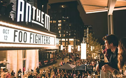 Anthem marquee sign at The Wharf
