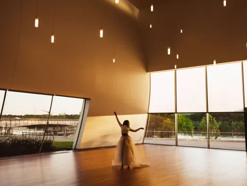 Dancer inside The Reach at Kennedy Center