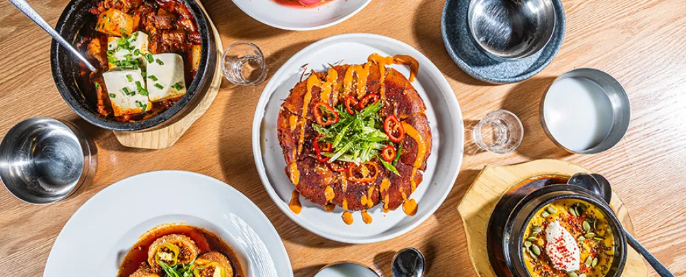 Food spread from Anju restaurant 