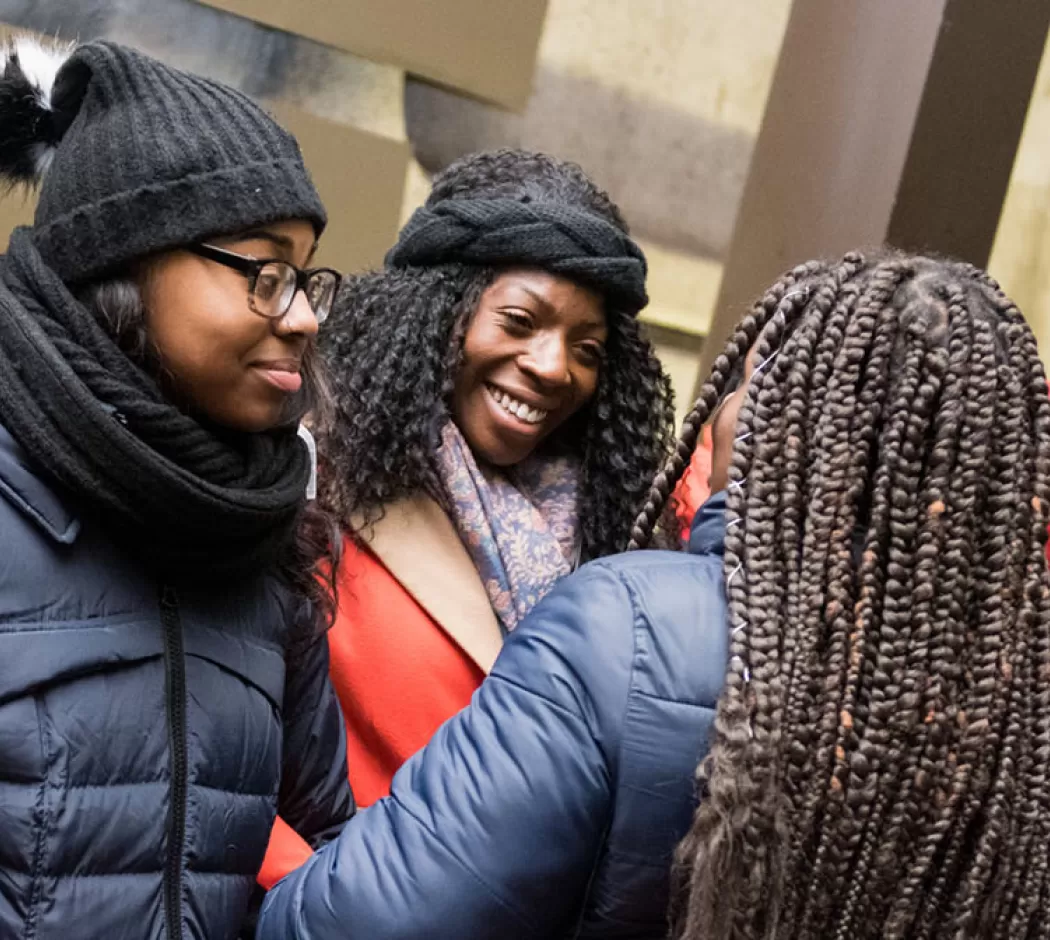 group of students standing in Washington DC Metro, Backyard Bound tour group